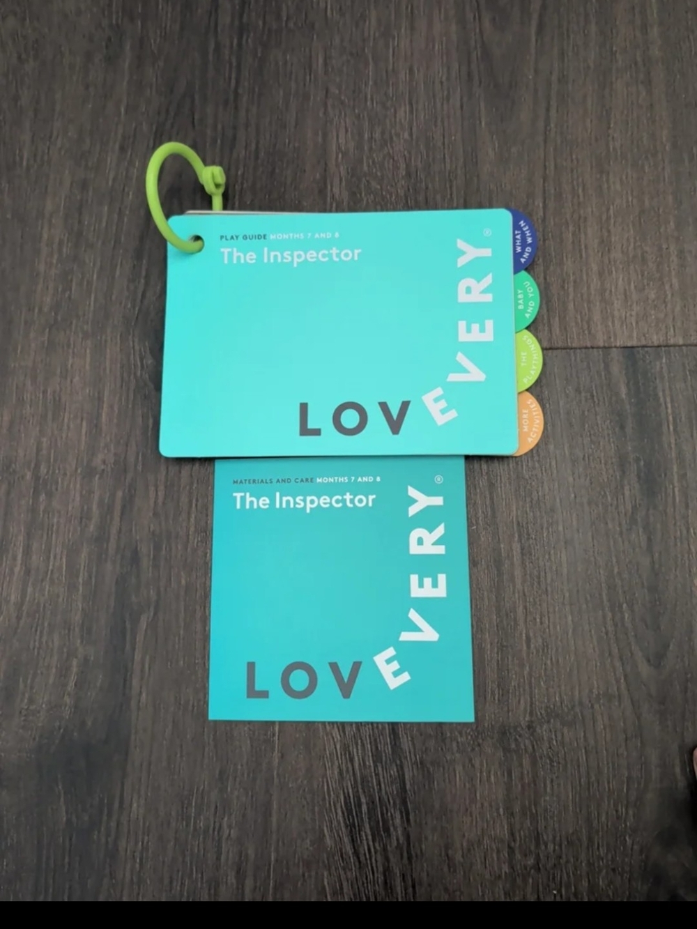 LOVEVERY Baby Book Play Guide with ring for 7 - 8 months like new